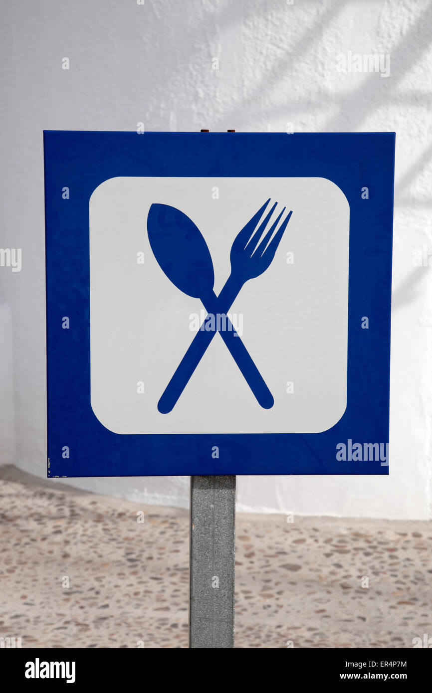 Food and Drink Sign against White Wall Stock Photo - Alamy