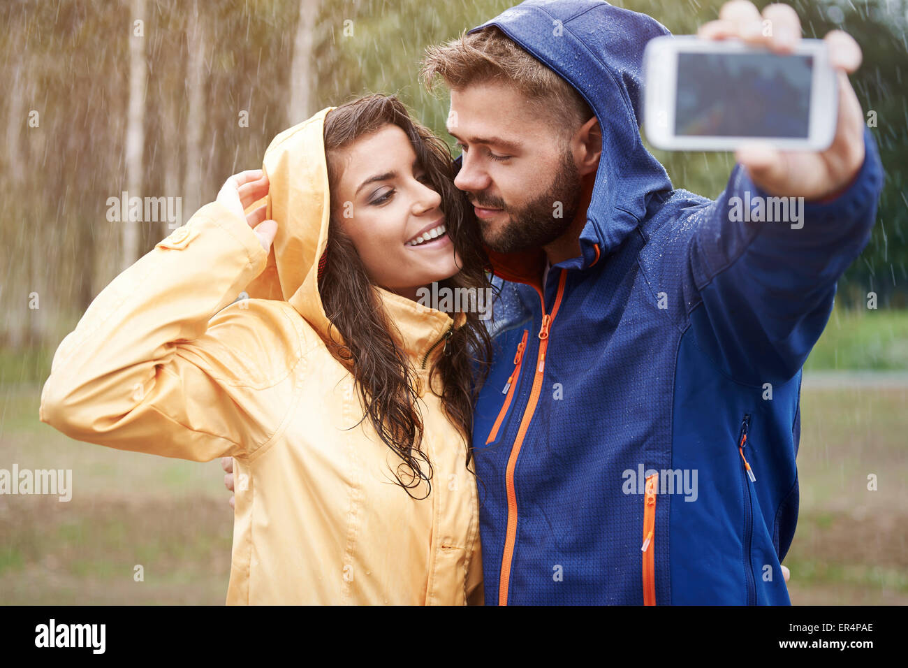 I want to have selfie with you. Debica, Poland Stock Photo