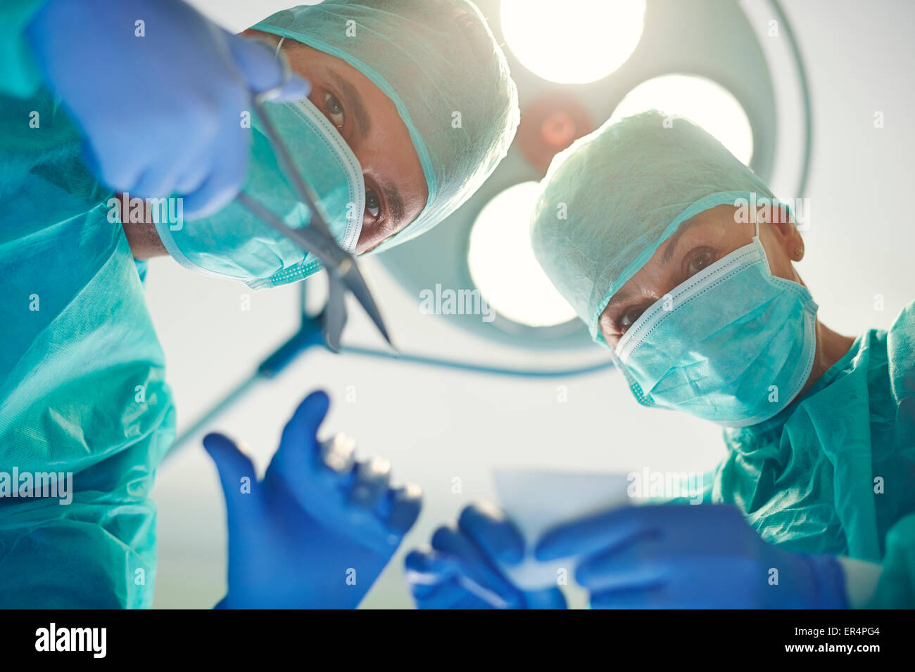 Experienced doctors during the operation. Debica, Poland Stock Photo