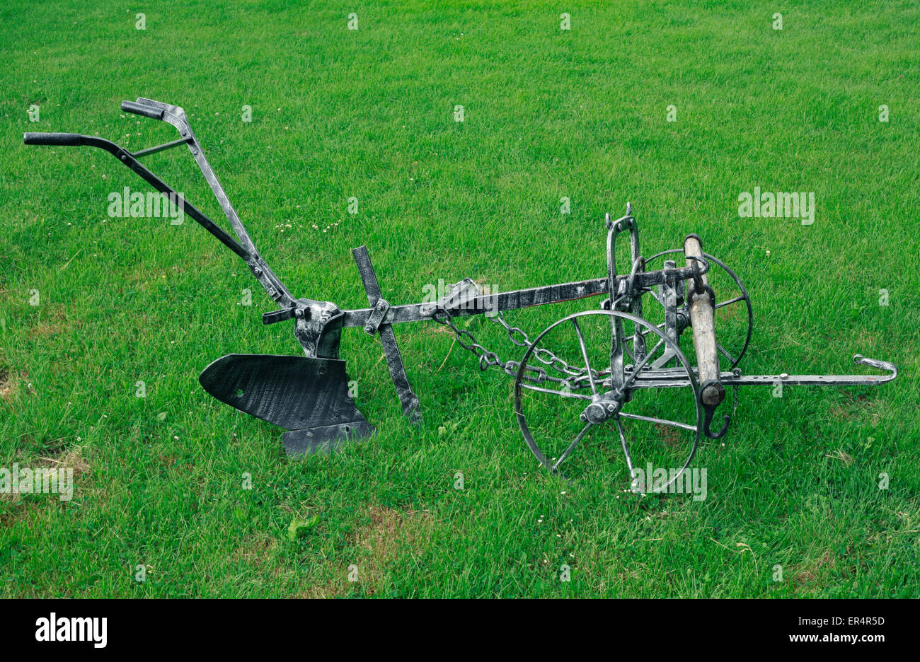 Old Plow at the Field Stock Photo Alamy