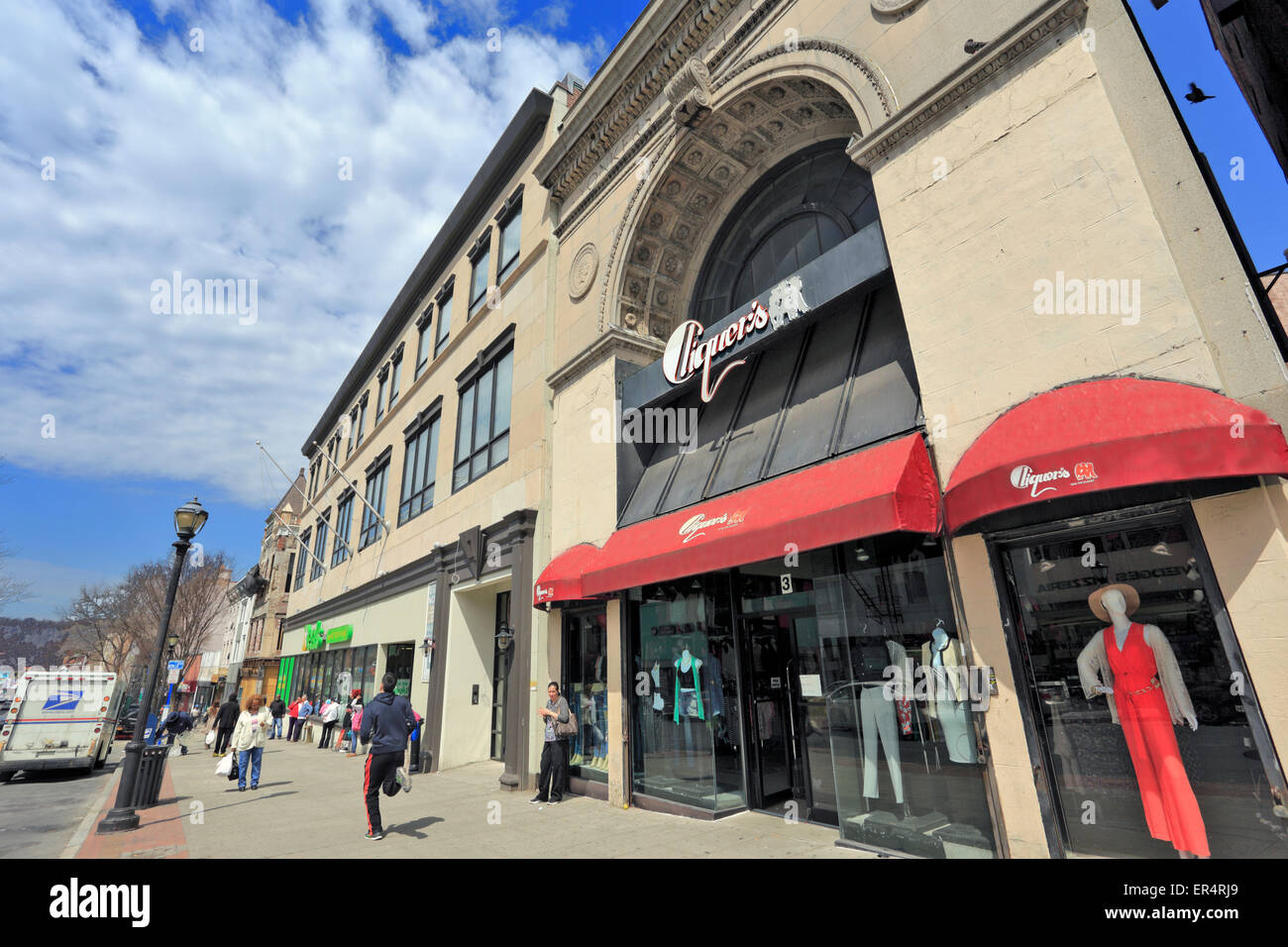 Main St. at Getty Square Yonkers New York Stock Photo