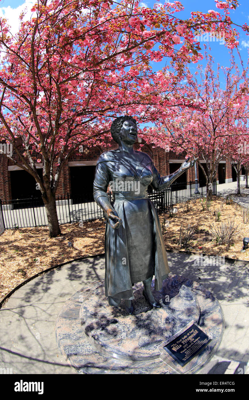 Statue of Ella Fitzgerald famous jazz singer Yonkers New York Stock Photo