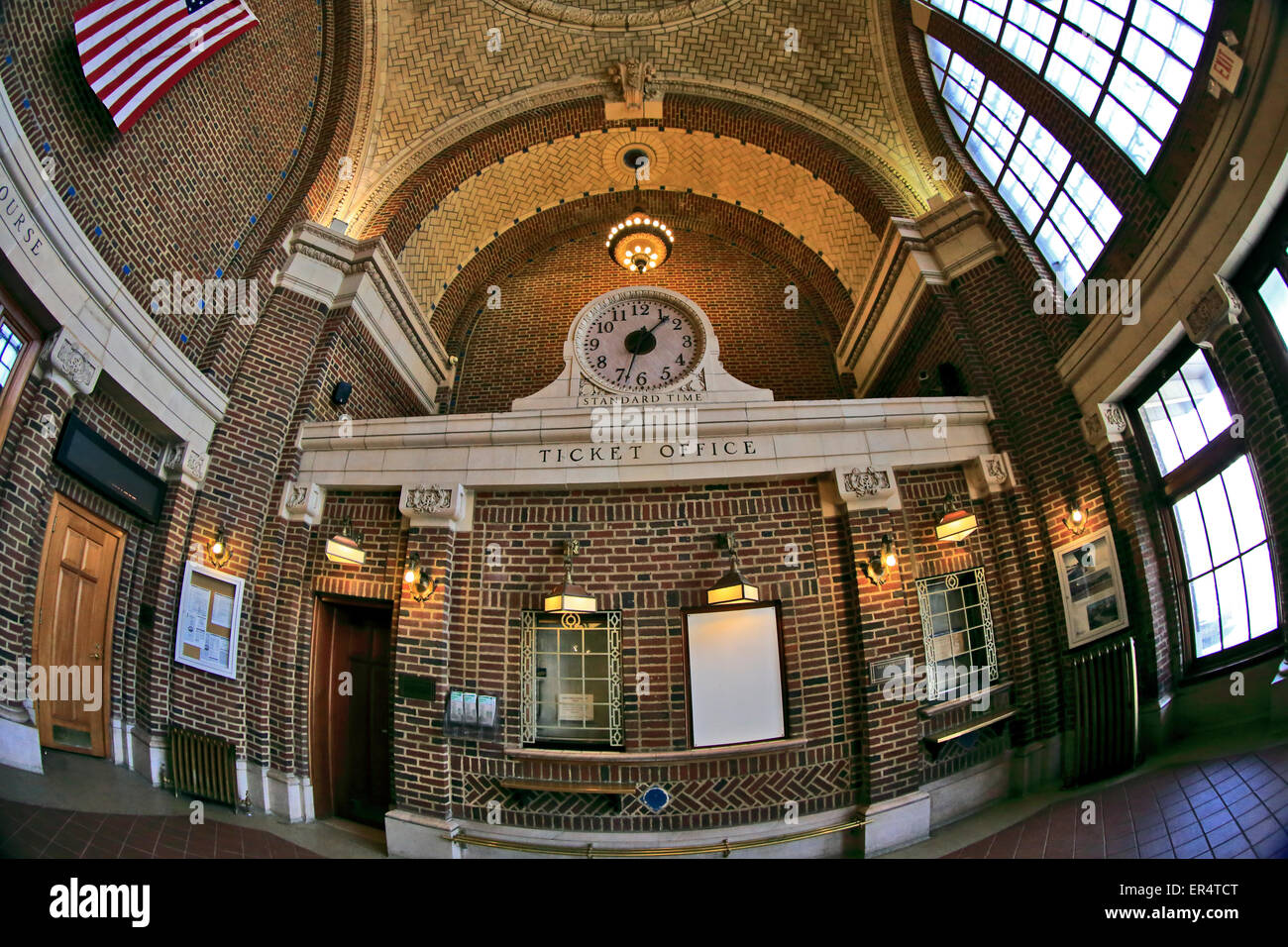 Interior of Yonkers train station on the Metro North Hudson Line