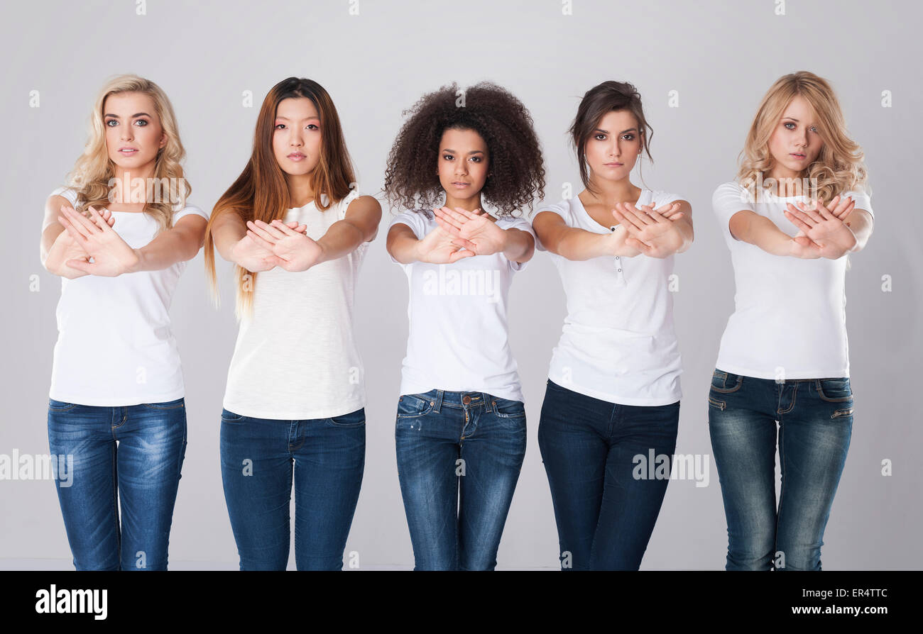 Stop racism, everyone is a human. Debica, Poland Stock Photo