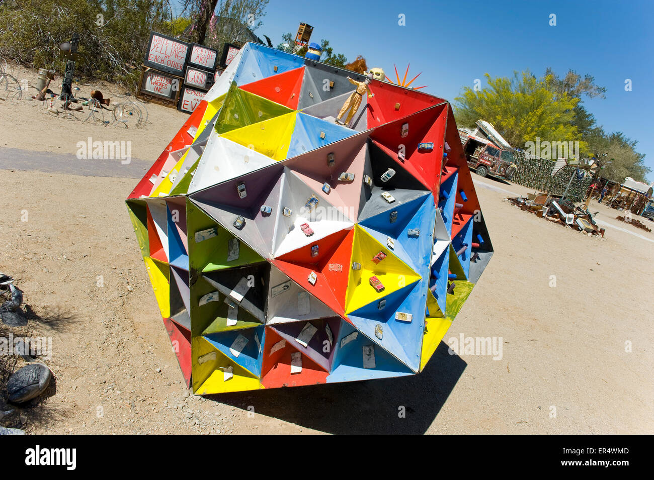 Art sculpture, East Jesus, Slab City, Niland, California, USA. Stock Photo