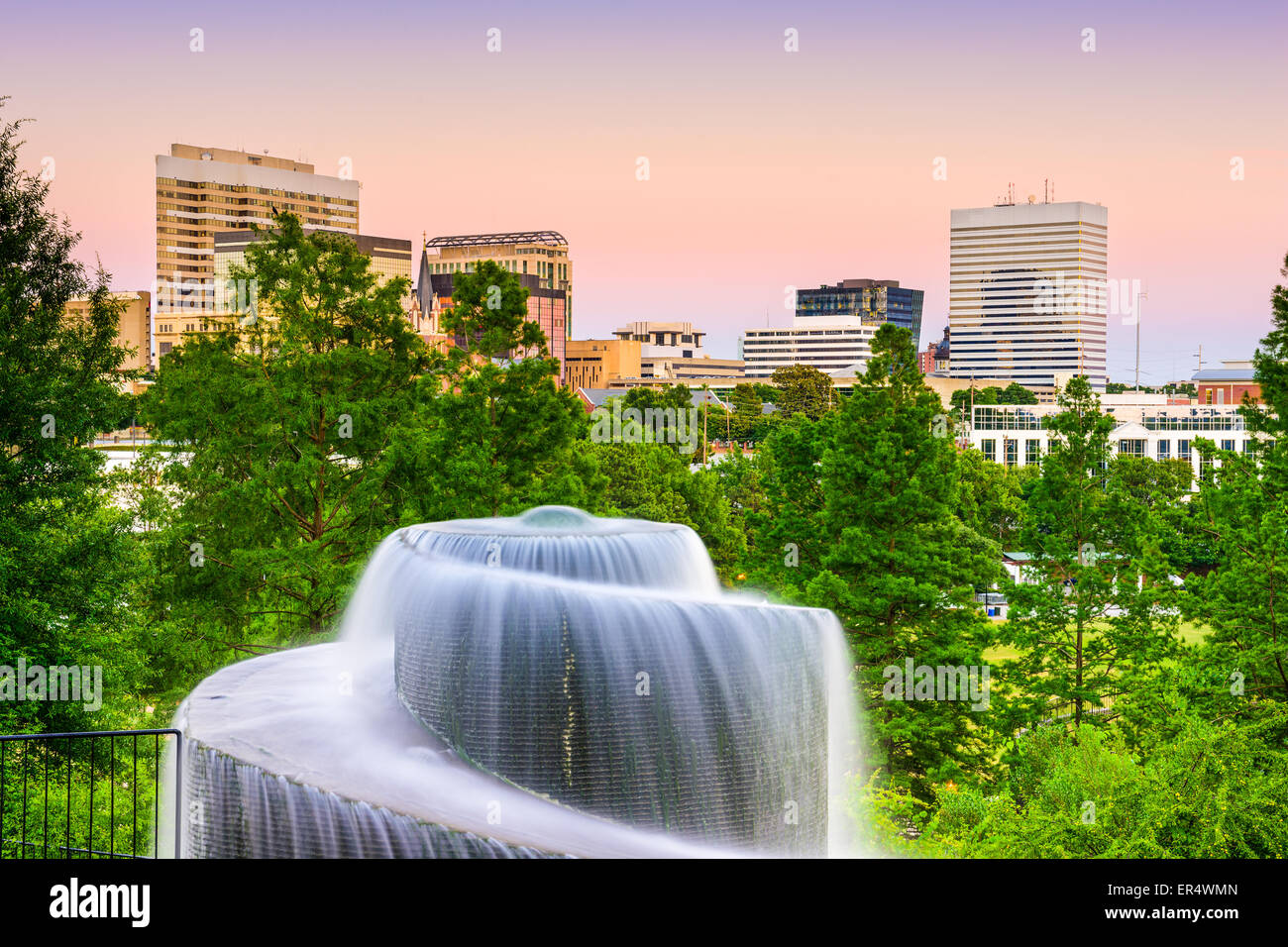 Columbia, South Carolina, USA at Finlay Park Fountain. Stock Photo