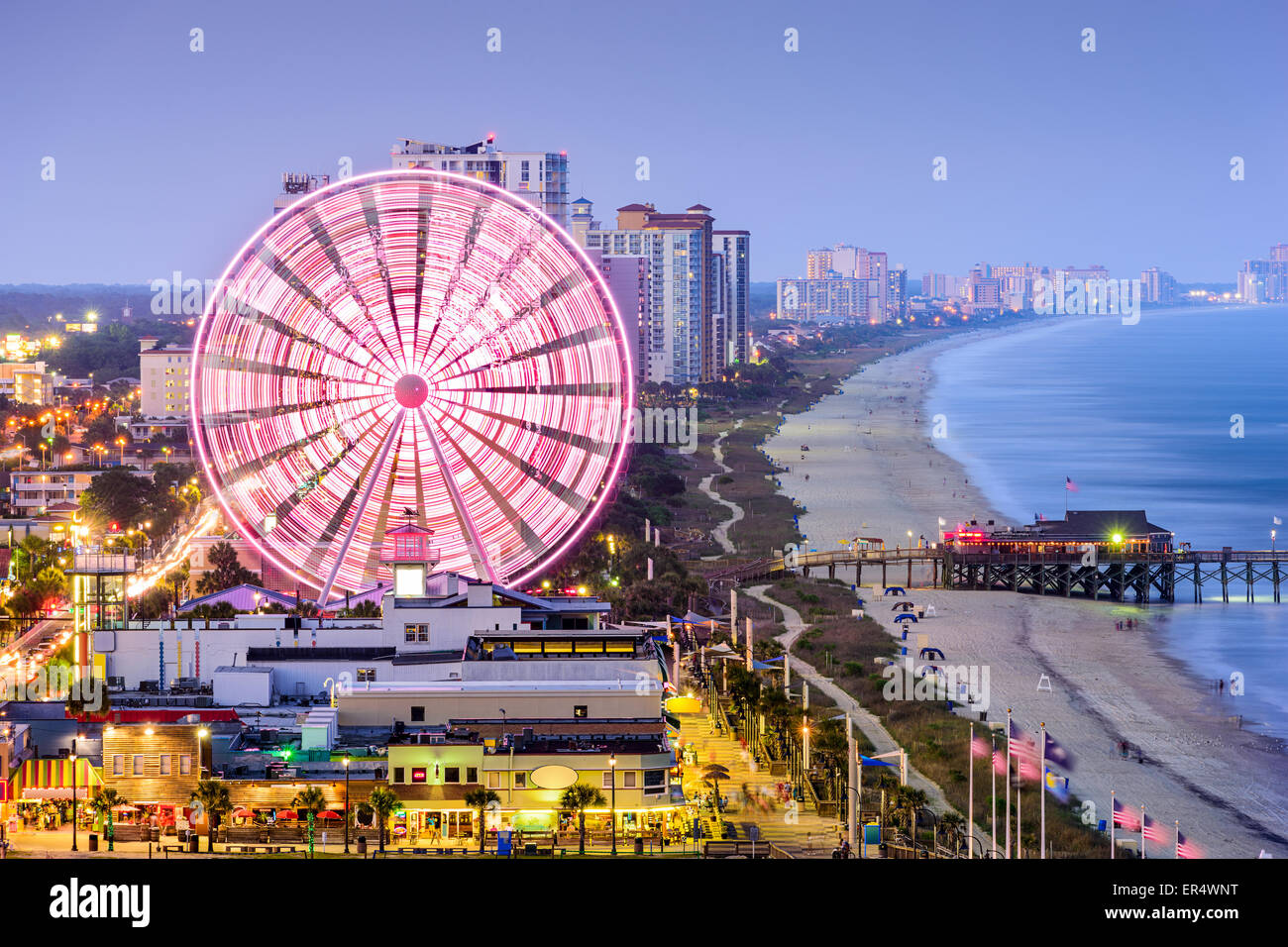 Myrtle beach south carolina usa city skyline stock photo alamy