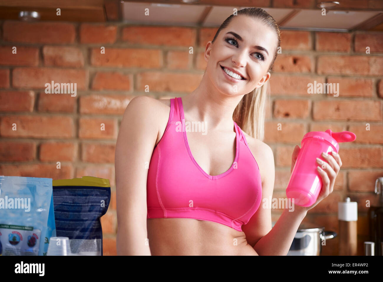 She likes her active life. Debica, Poland Stock Photo