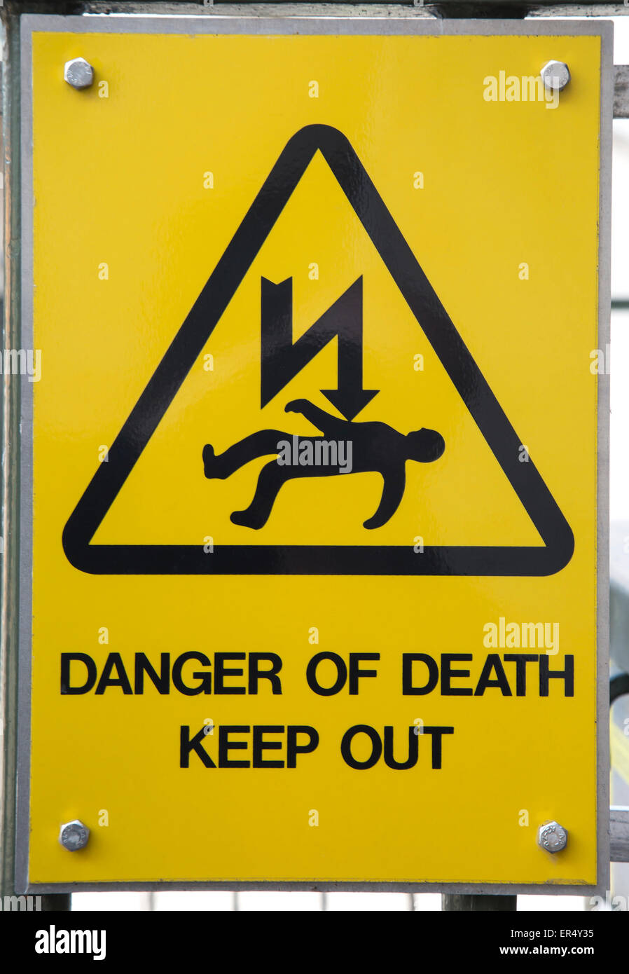 Danger Of Death Sign Stock Photo