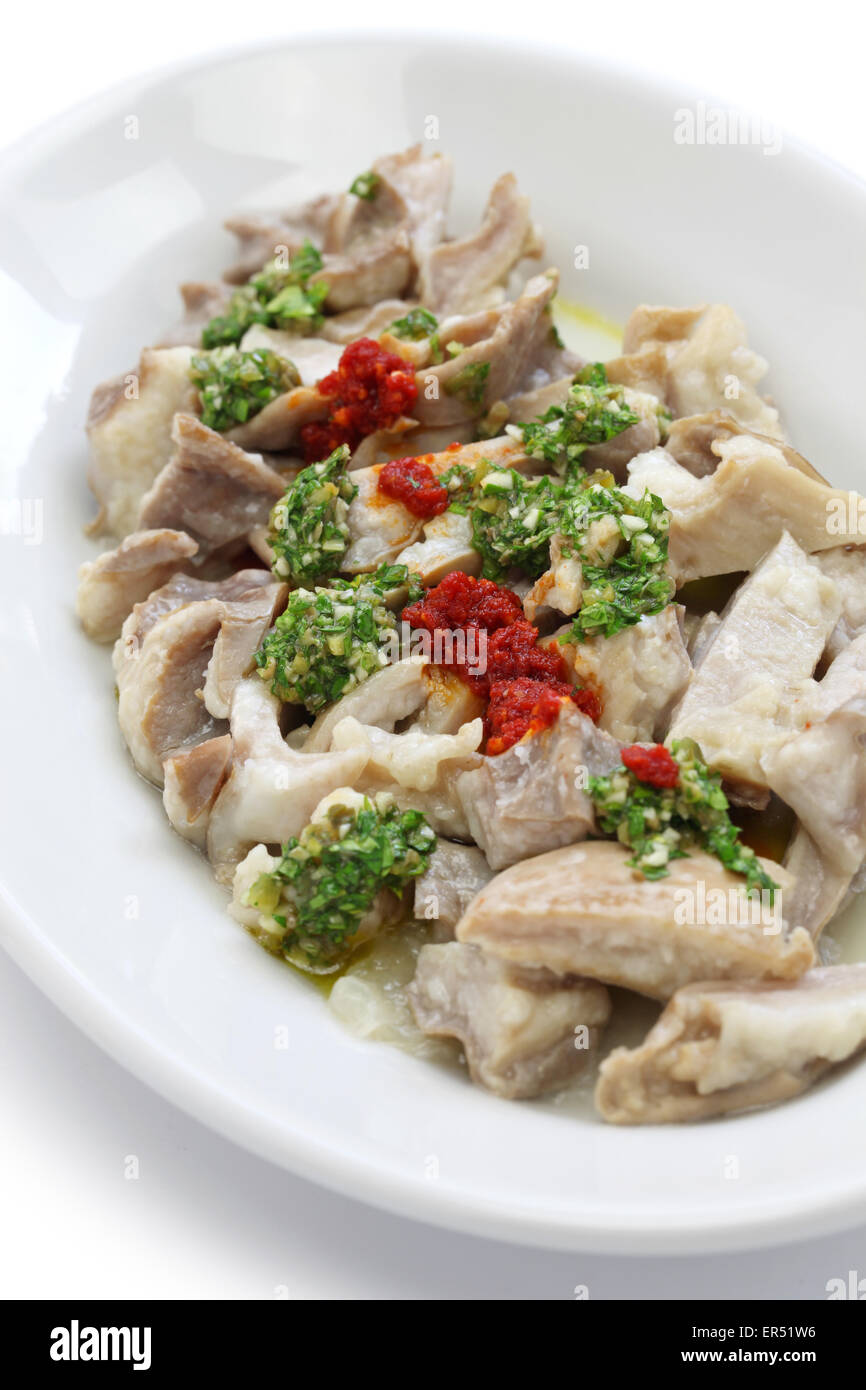 lampredotto, italian food isolated on white background Stock Photo