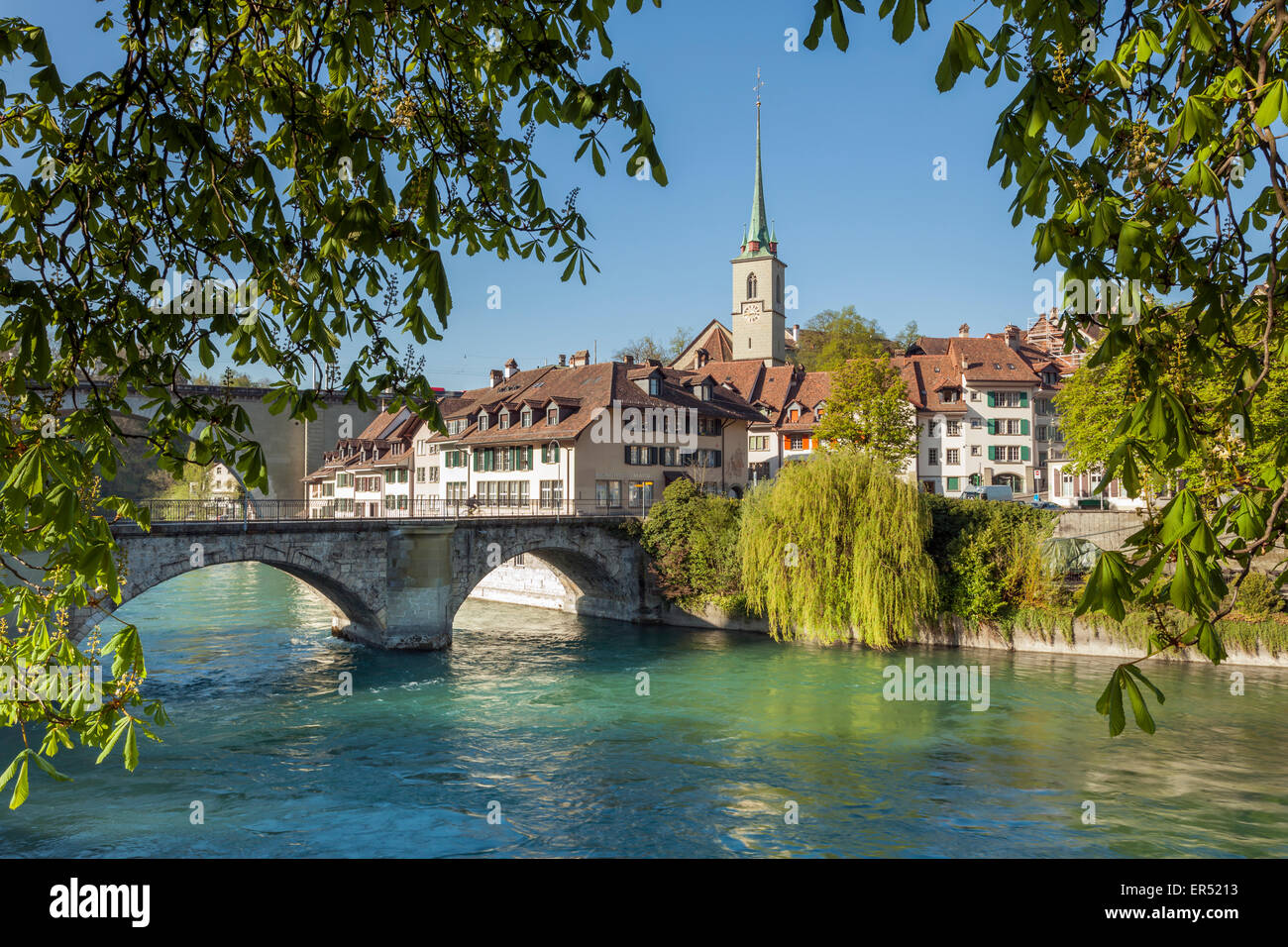 Spring morning in Bern, Switzerland. Stock Photo