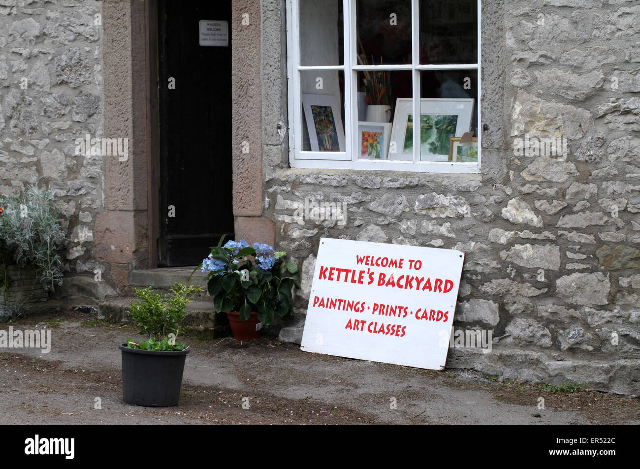 Artists studio in the pretty Peak District village of Middleton by