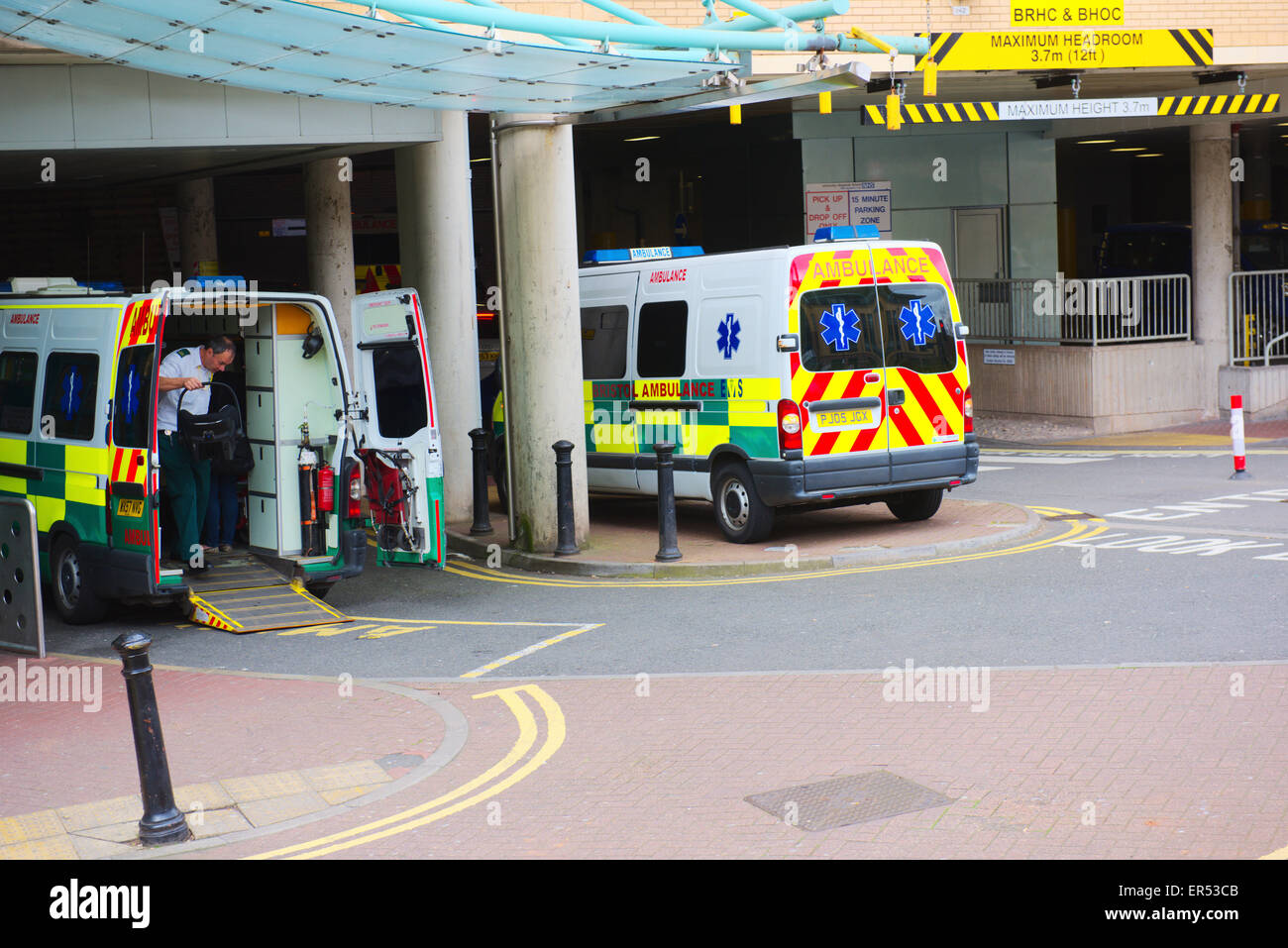 Ambulances, NHS England Stock Photo
