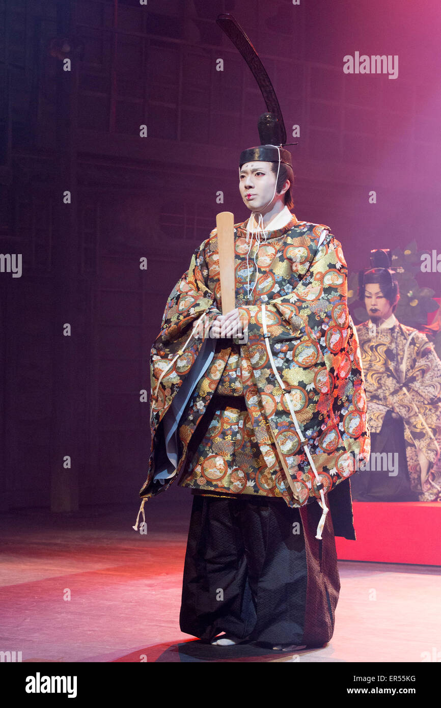 Pictured: Kazuaki Takeda as Player King. The Ninagawa Company returns to the Barbican and perform Hamlet by Shakespeare under the direction of Yukio Ninagawa. With Tatsuya Fujiwara as Hamlet. Performances in Japanese with English surtitles from 21 to 24 May 2015. Stock Photo