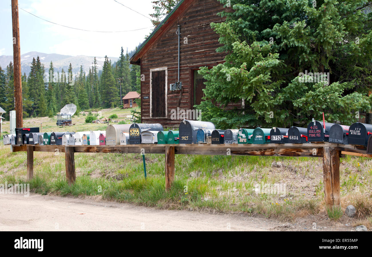 Montezuma (CO) Mailboxes Stock Photo Alamy