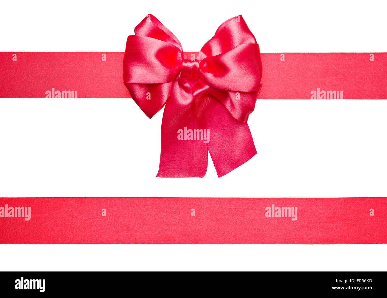 red bow and ribbon made from silk Stock Photo - Alamy
