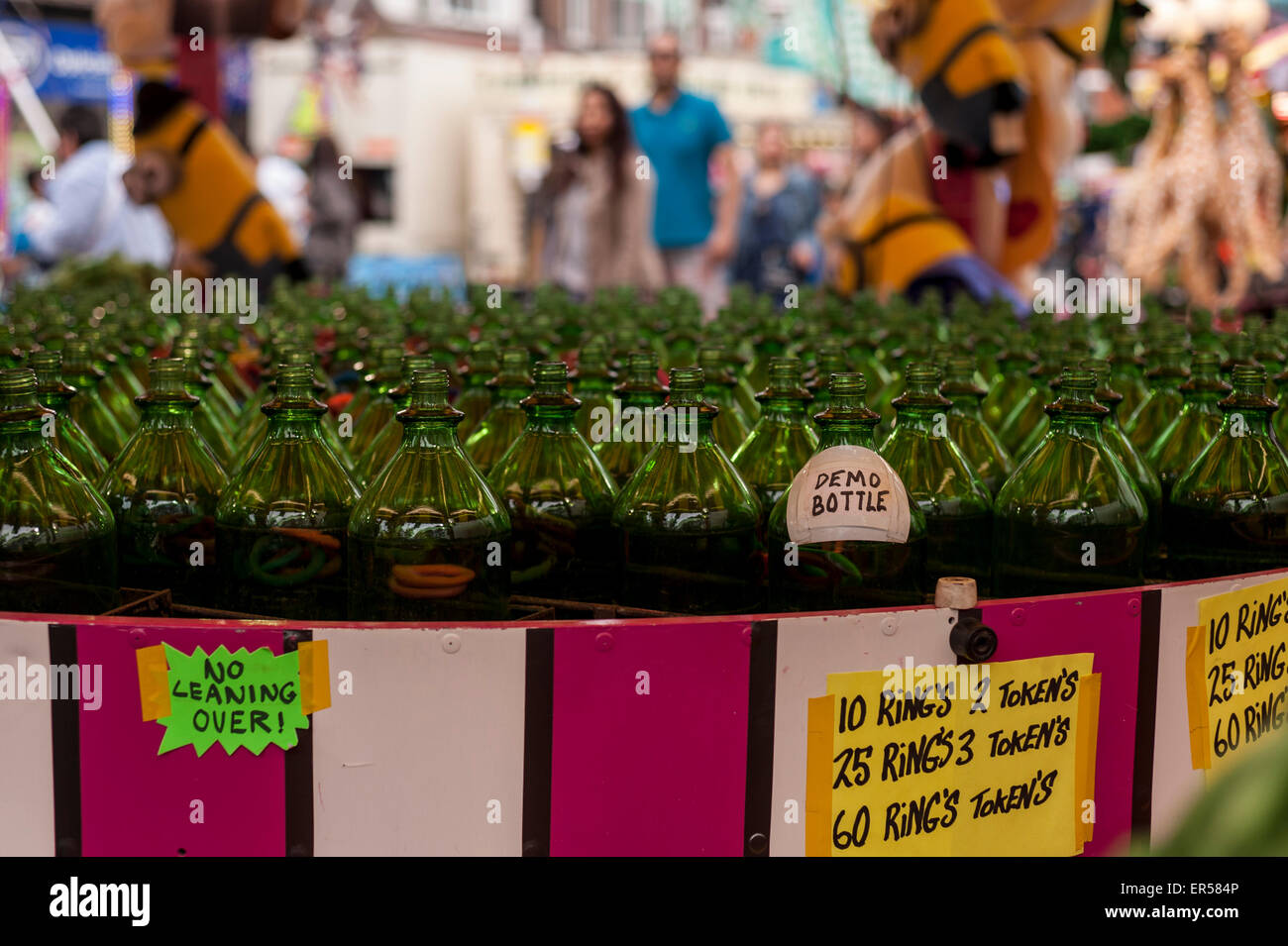 Pinner, London, UK. 27 May 2015. Fairground attractions on show, as