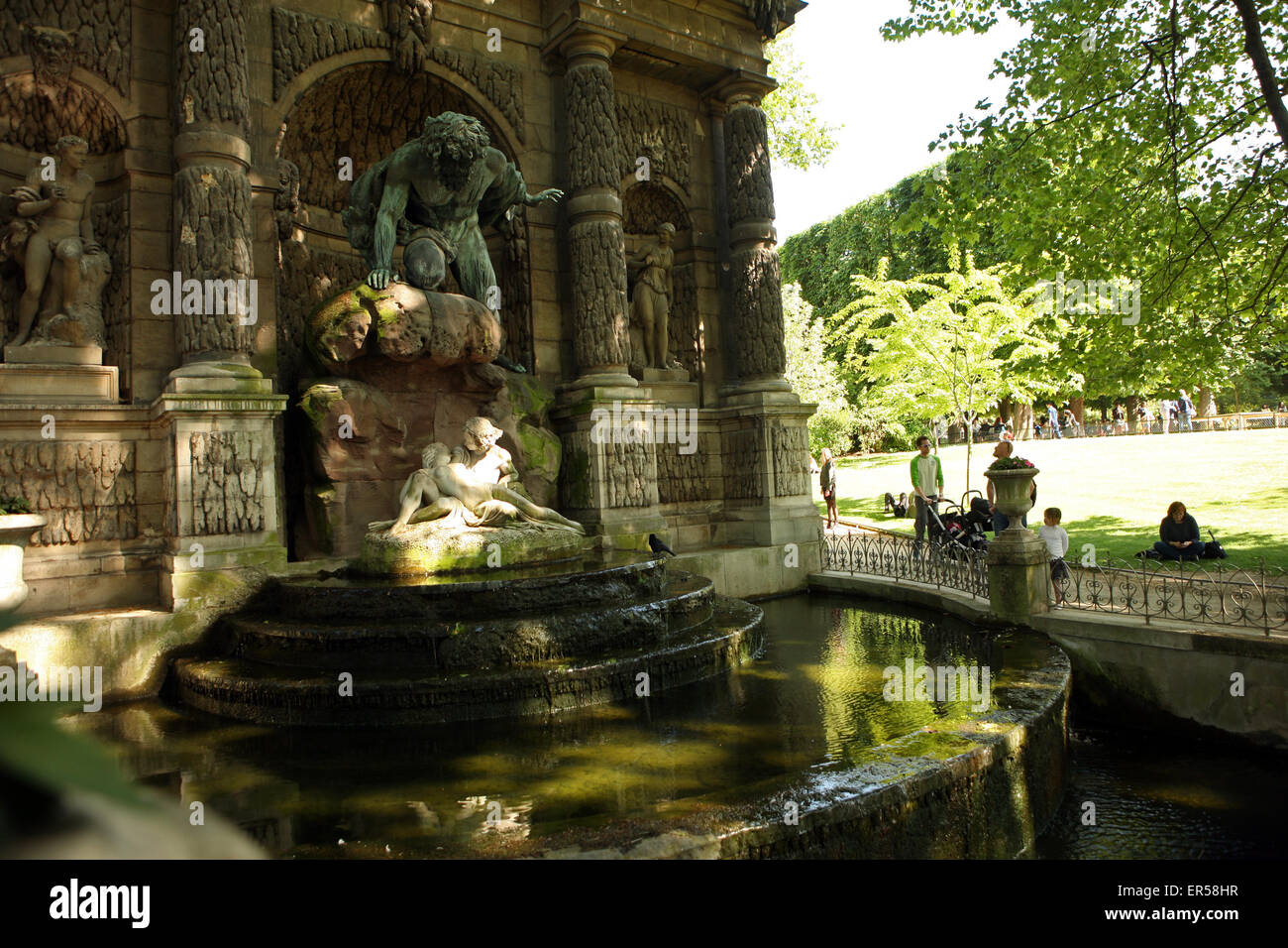 Medici fountain in the Garden of the Palace of Luxembourg Paris France