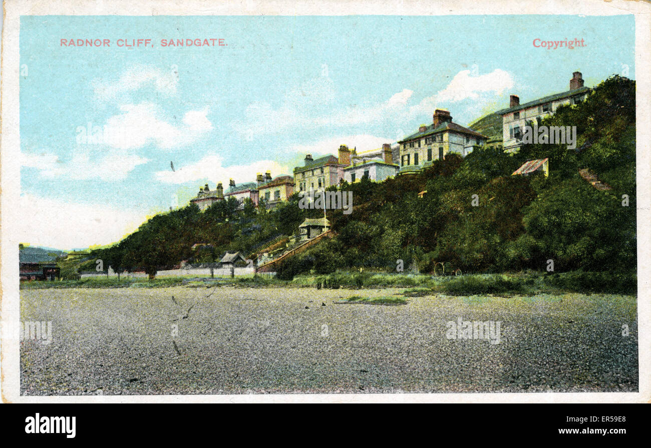 Radnor Cliff, Sandgate, Folkestone, Kent, England. 1900s Stock Photo