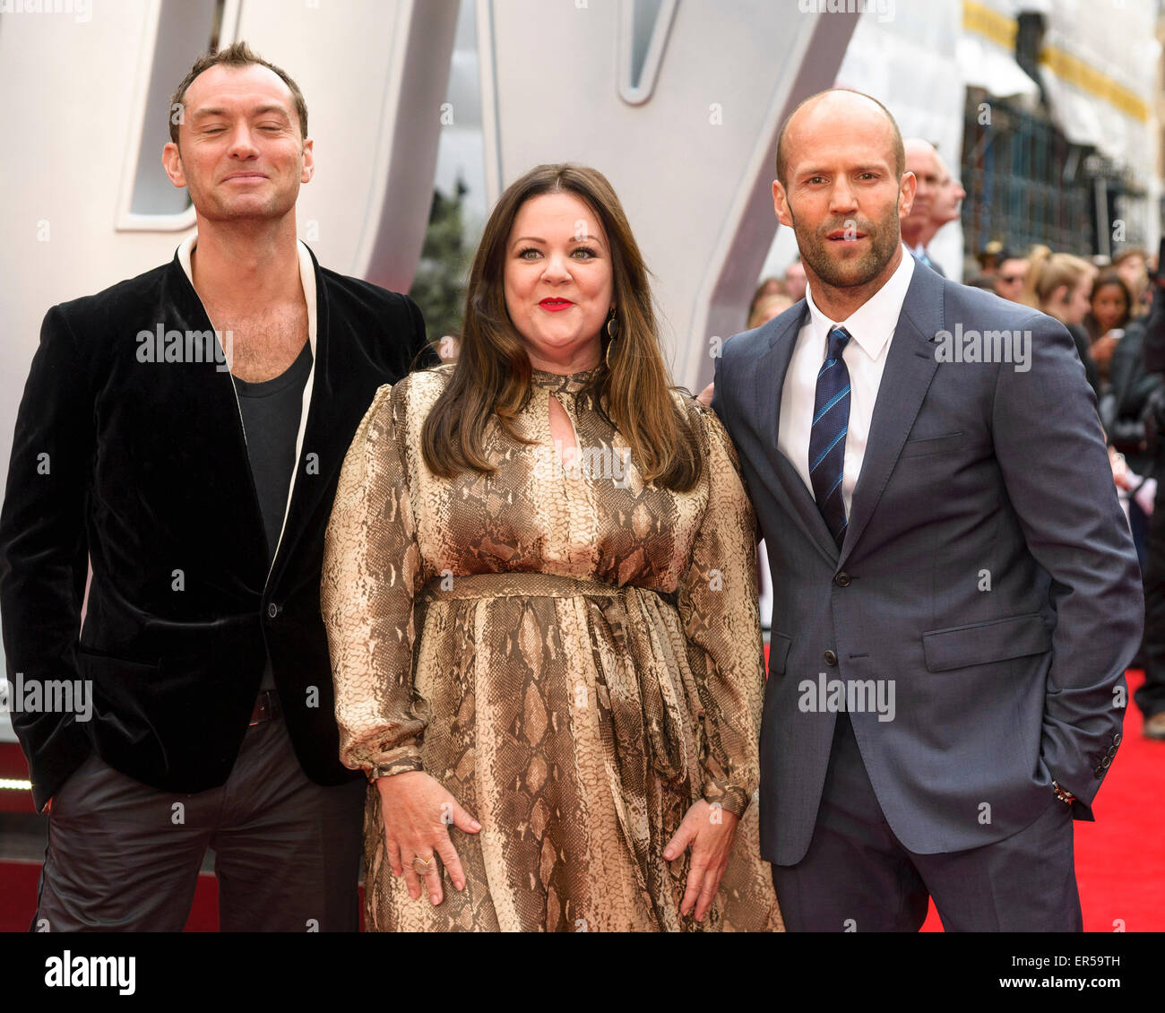 Melissa McCarthy, Jude Law and Jason Statham attends the European Stock  Photo - Alamy