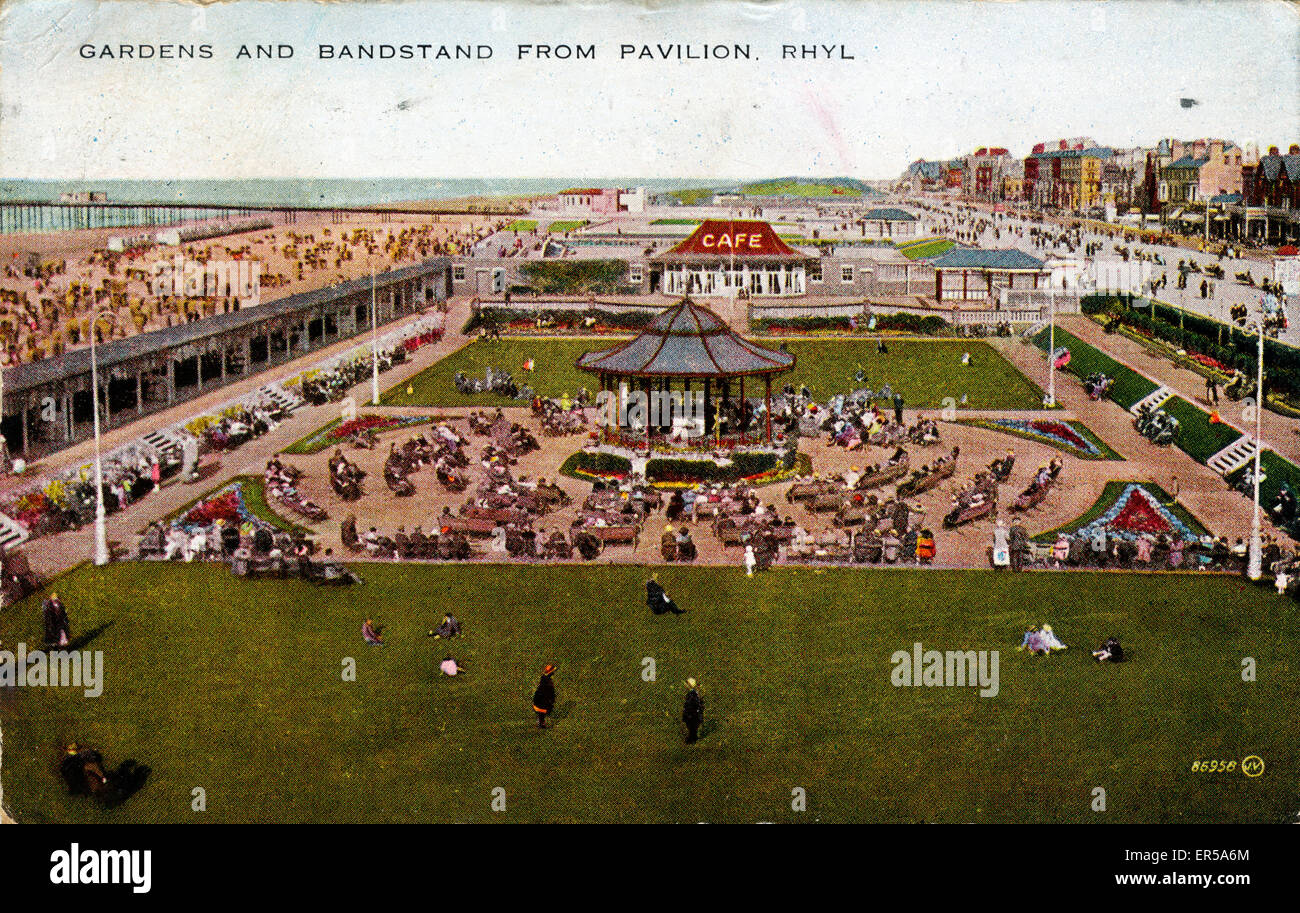 The Town & Gardens, Rhyl, Clwyd Stock Photo Alamy