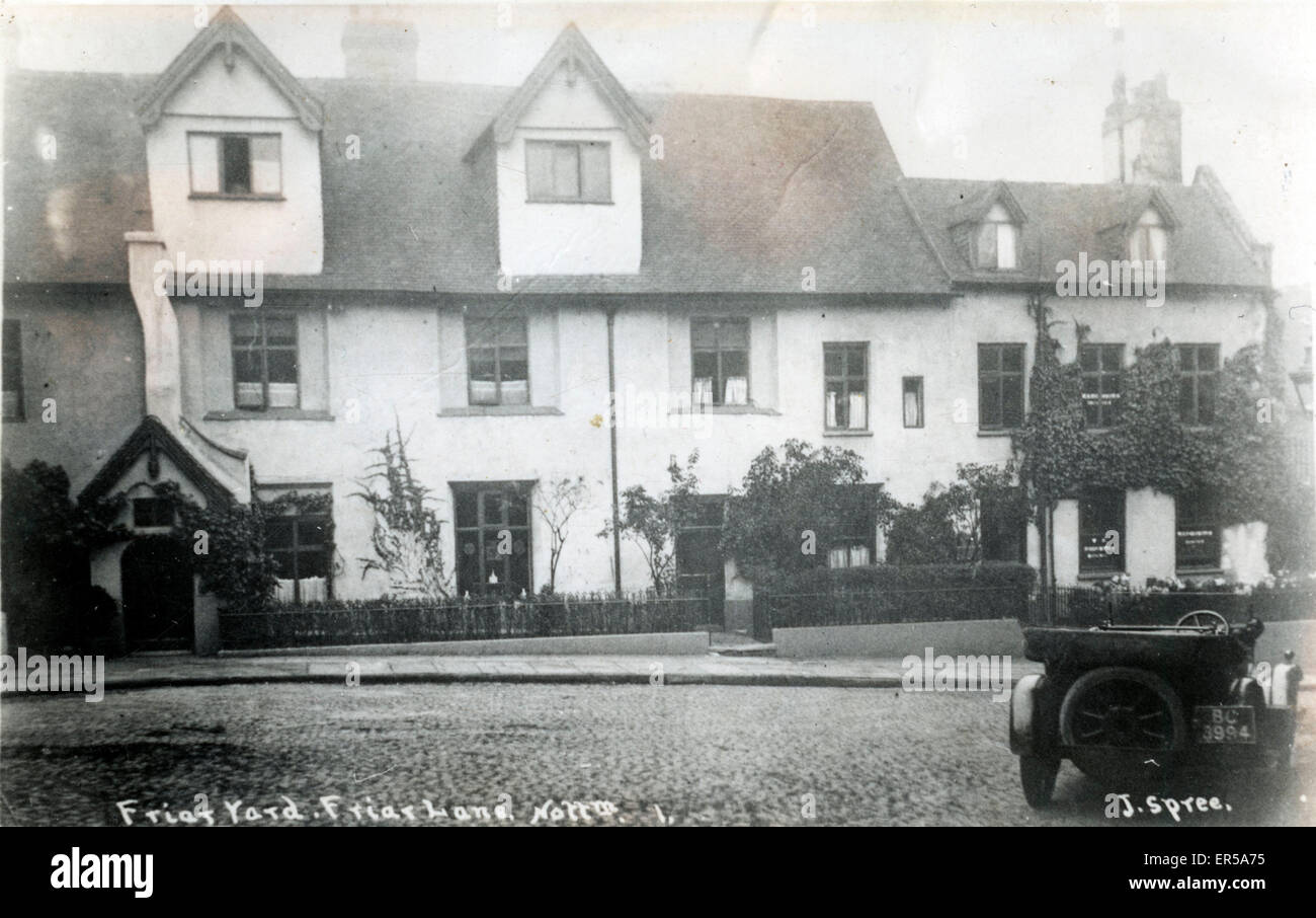 Friar Yard, Friar Lane, Nottingham, Nottinghamshire, England.  1920s Stock Photo