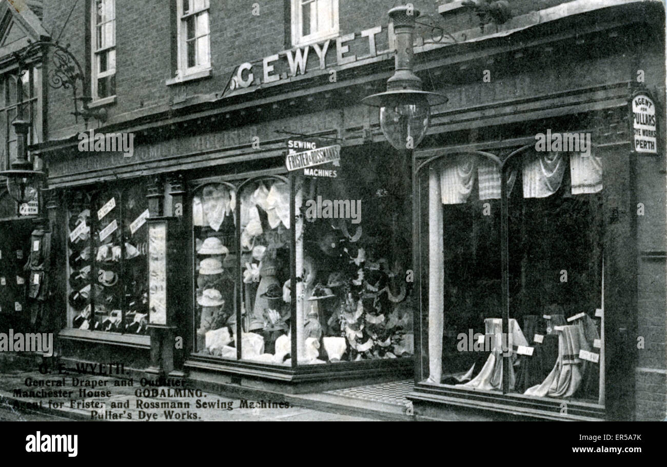 CE Wyeth - Draper's Shop, Godalming, Surrey Stock Photo