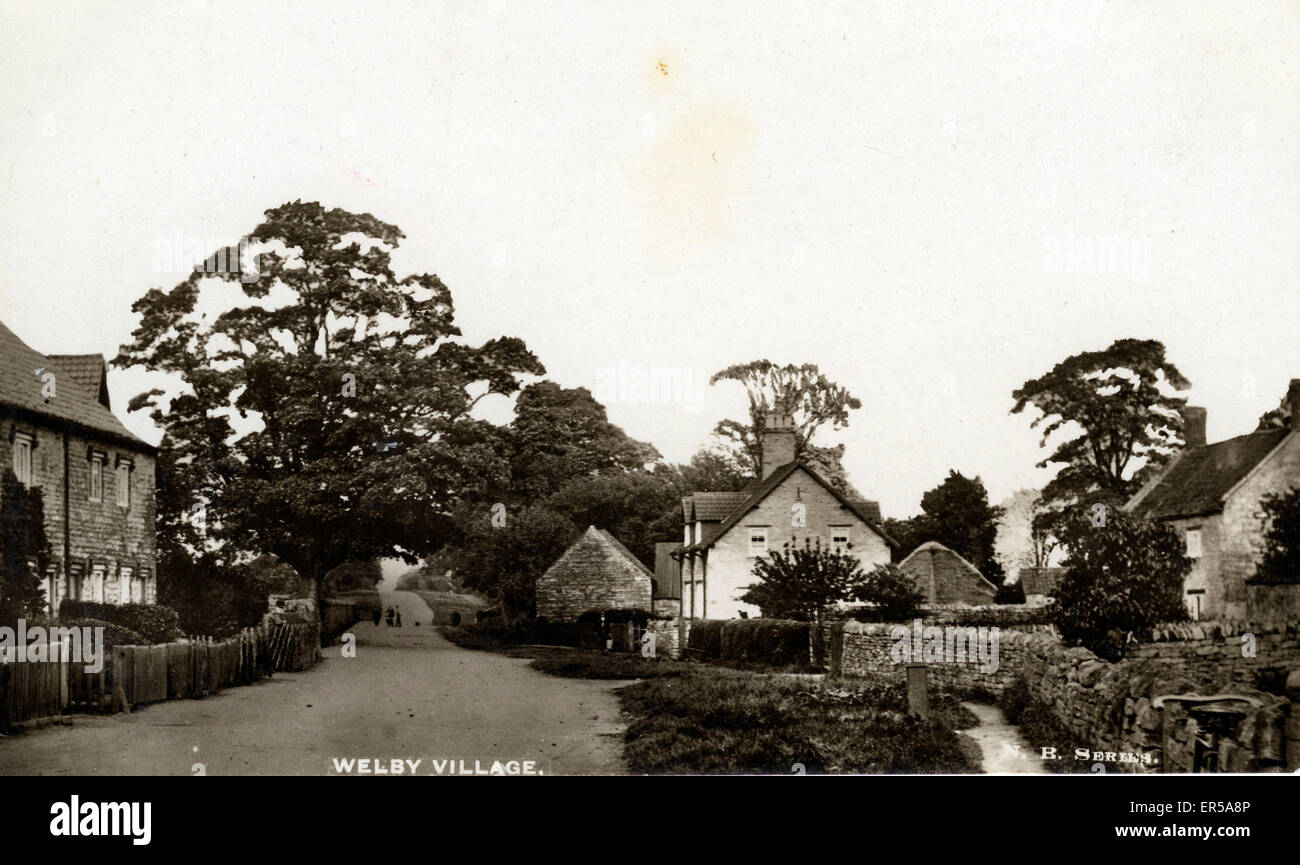 The Village, Welby, Grantham, Lincolnshire, England. 1920s Stock Photo