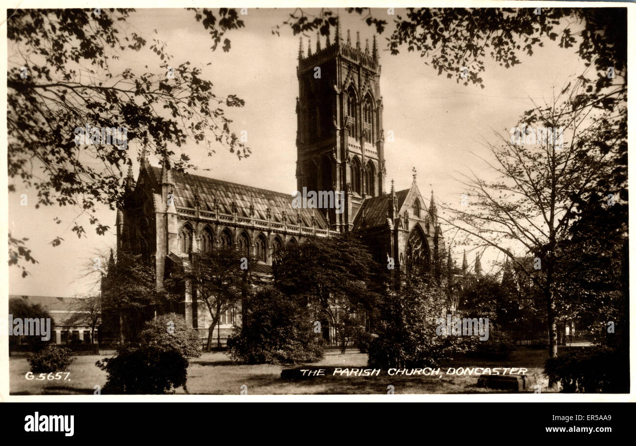 Parish Church, Doncaster, Yorkshire, England.  1930s Stock Photo