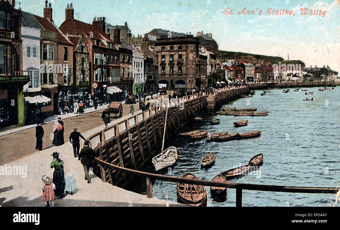 St Anne's Staithe, Whitby, Yorkshire Stock Photo