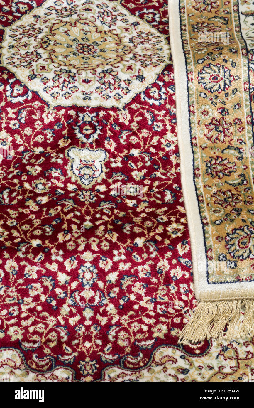 United Arab Emirates, Dubai, Deira district. Traditional carpet display