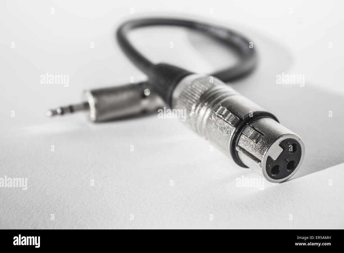 XLR cables and connections details. Poster background Stock Photo - Alamy