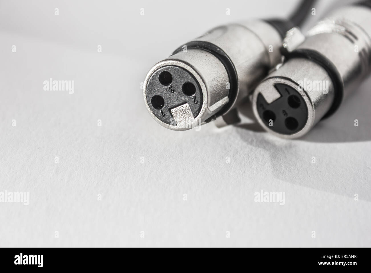 XLR cables and connections details. Poster background Stock Photo - Alamy