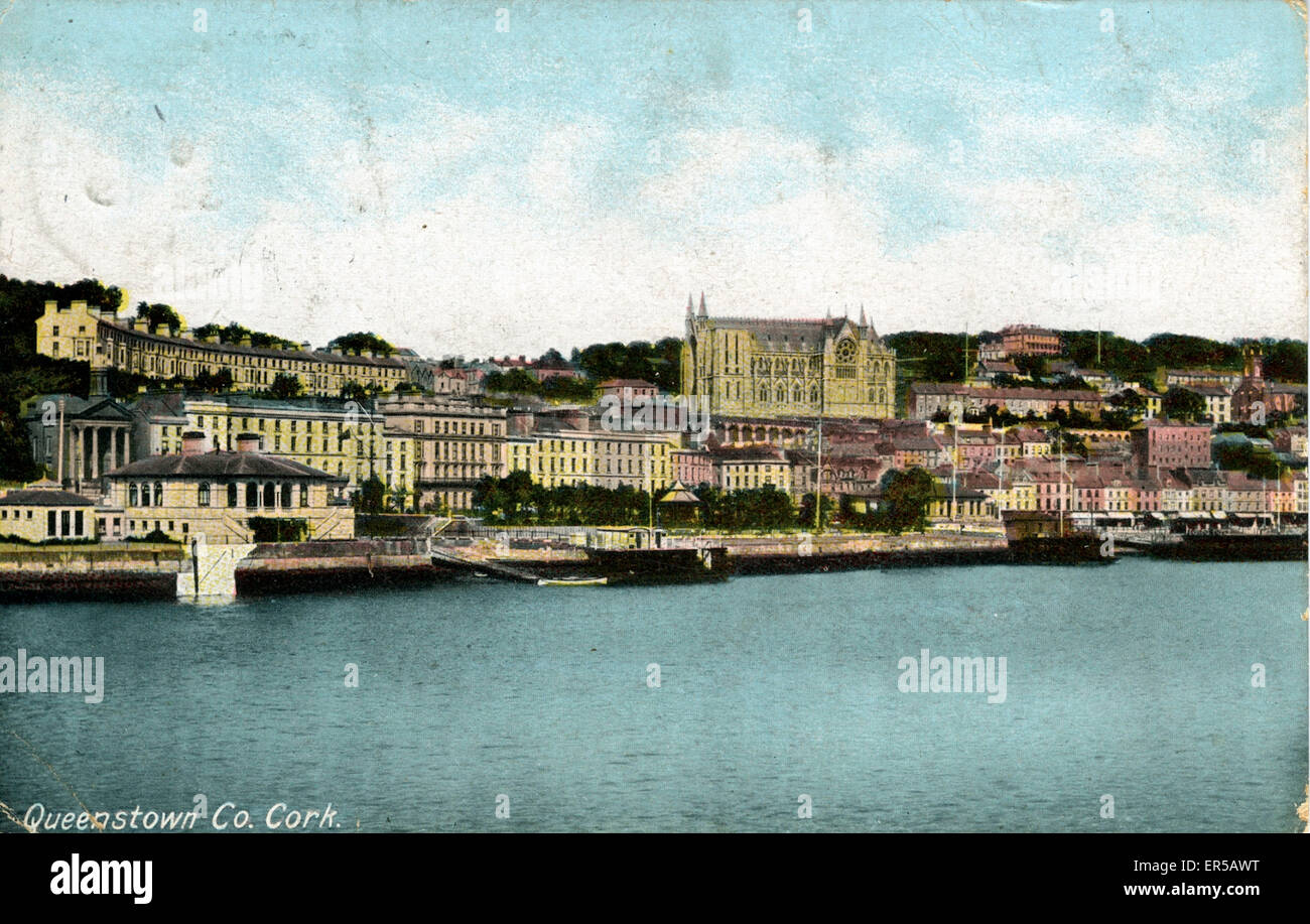 General View, Cobh/Queenstown, County Cork, Republic of Ireland. 1900s