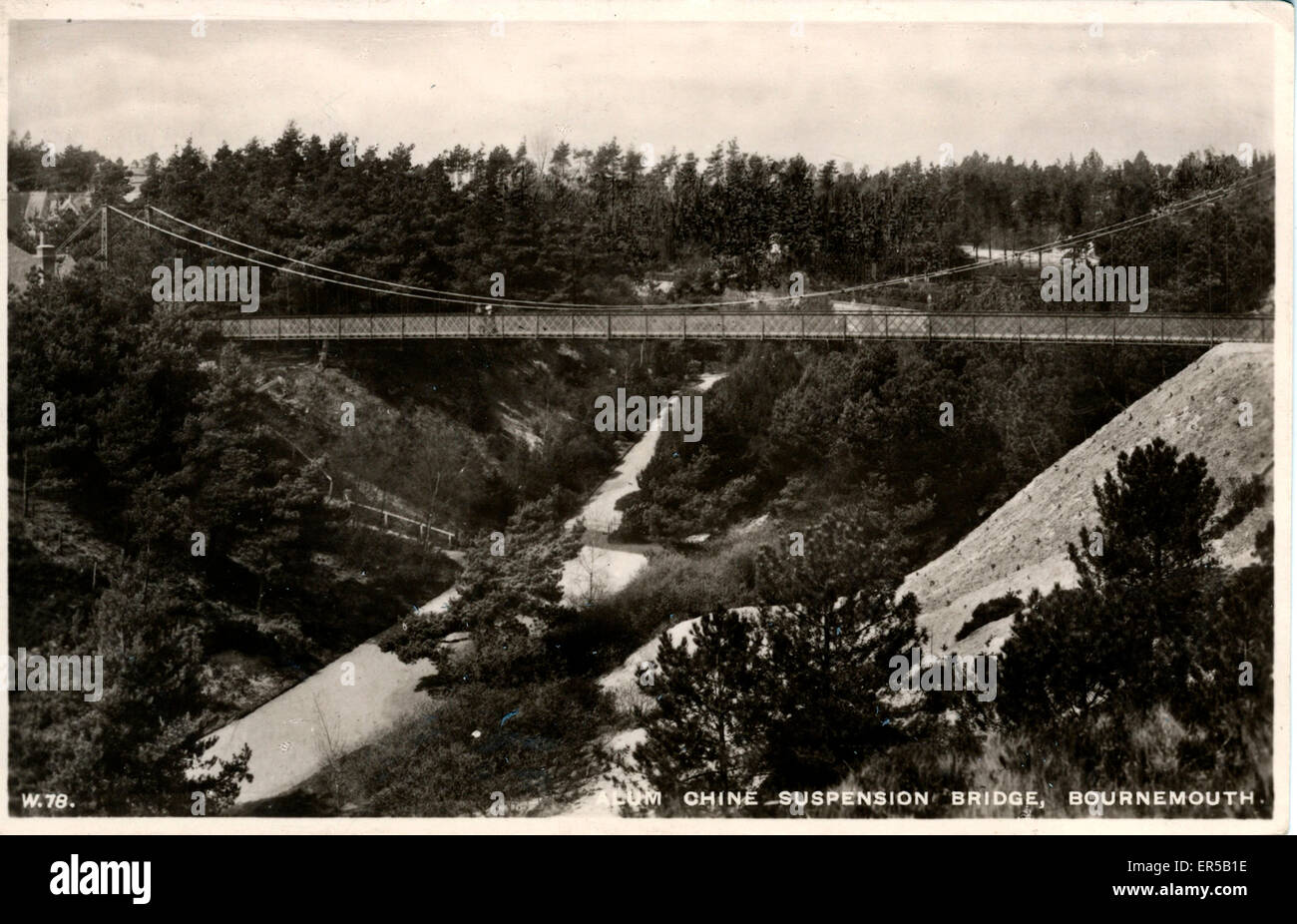 Suspension Bridge, The Chine, Dorset Stock Photo