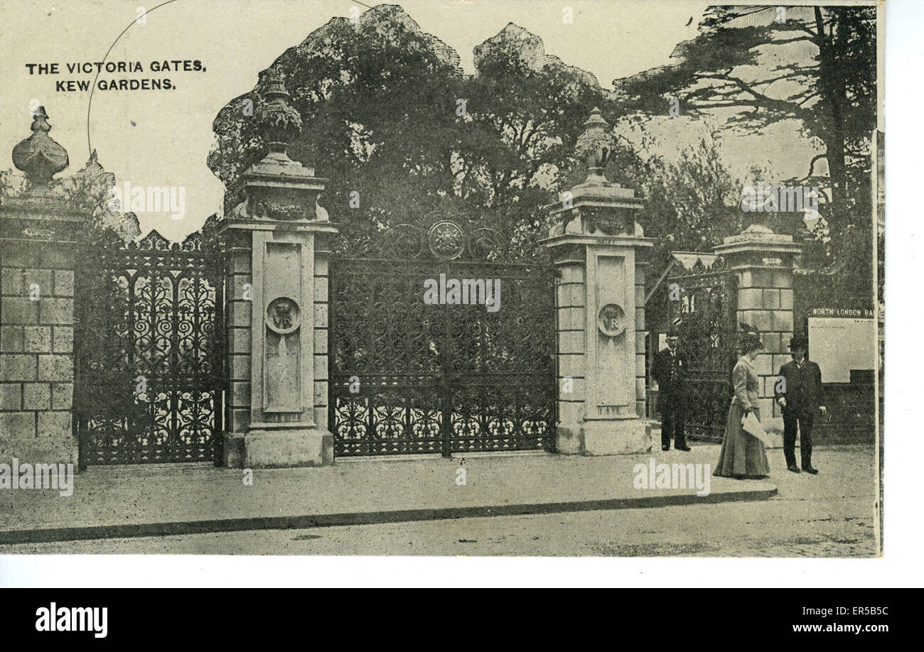 The Victoria Gates - Kew Gardens, Richmond, London Stock Photo