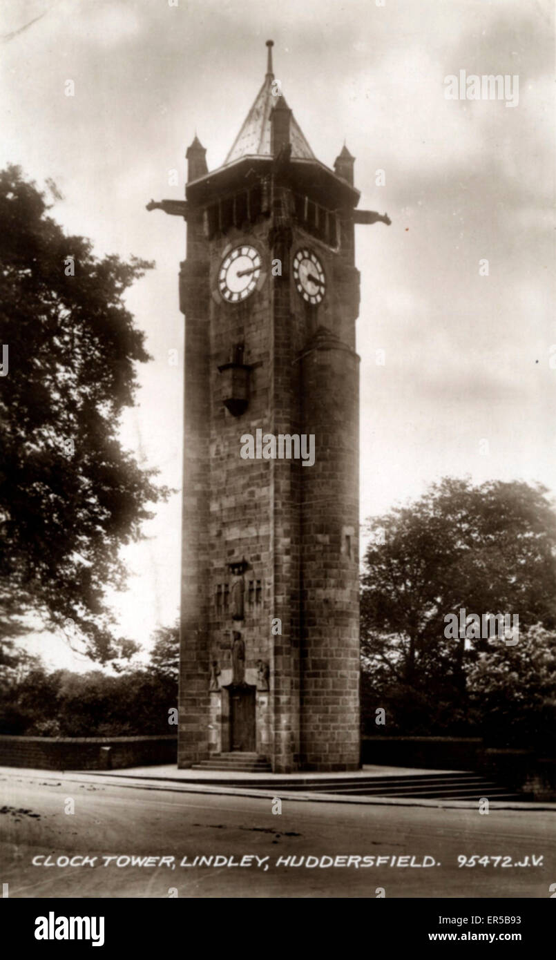 Clock Tower, Lindley, Huddersfield, Yorkshire, England. 1920s Stock