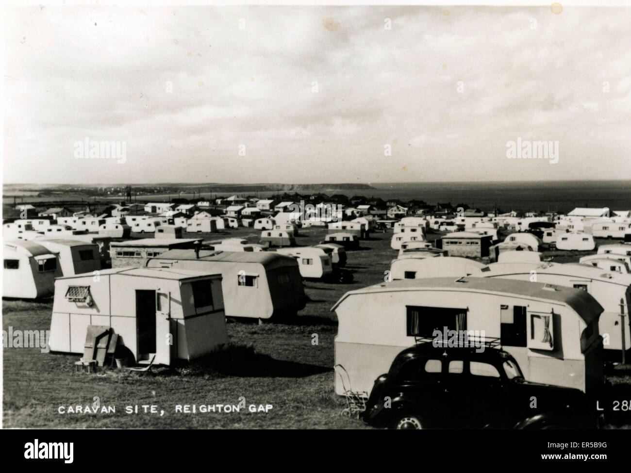 Caravan Site, Reighton Gap, Filey, Yorkshire, England. 1950s Stock ...