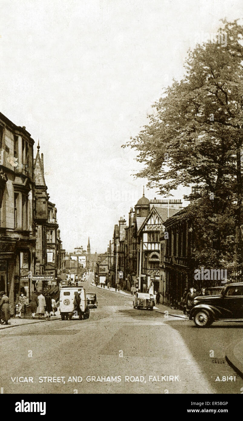 Vicar Street & Grahams Road, Falkirk, Stirlingshire Stock Photo Alamy