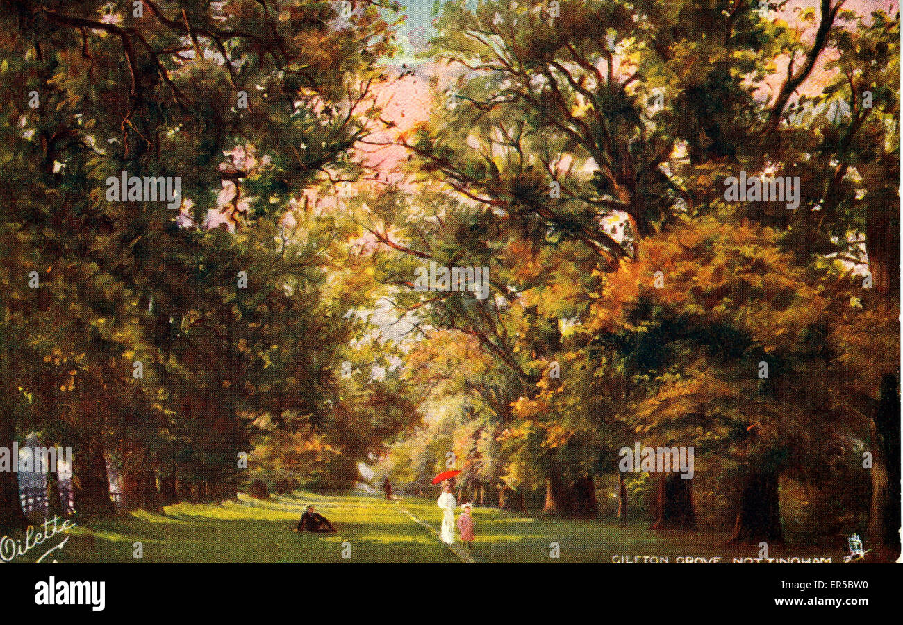 Clifton Grove, Nottingham, Nottinghamshire, England. 1910s Stock Photo