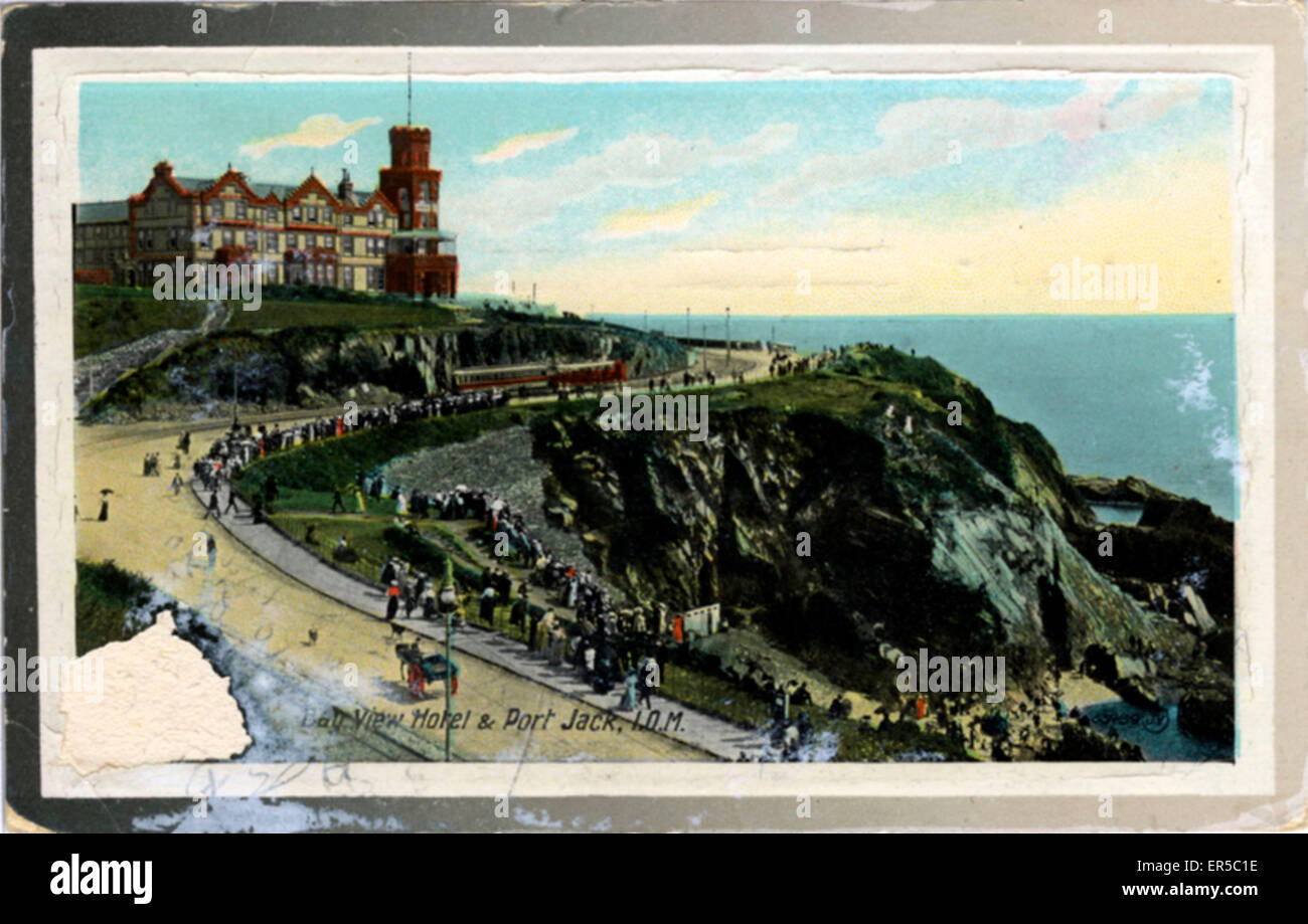 Port Jack, Onchan, Isle of Man, British Isles. Showing the Bay View