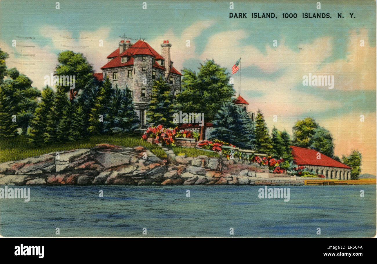 Singer Castle, Dark Island, New York Stock Photo