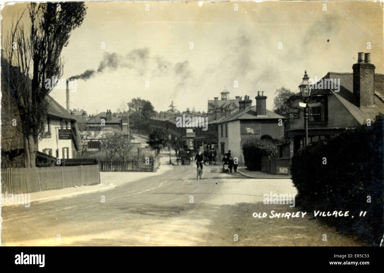 The Village, Old Shirley, Southampton, near Millbrook, Hampshire Stock