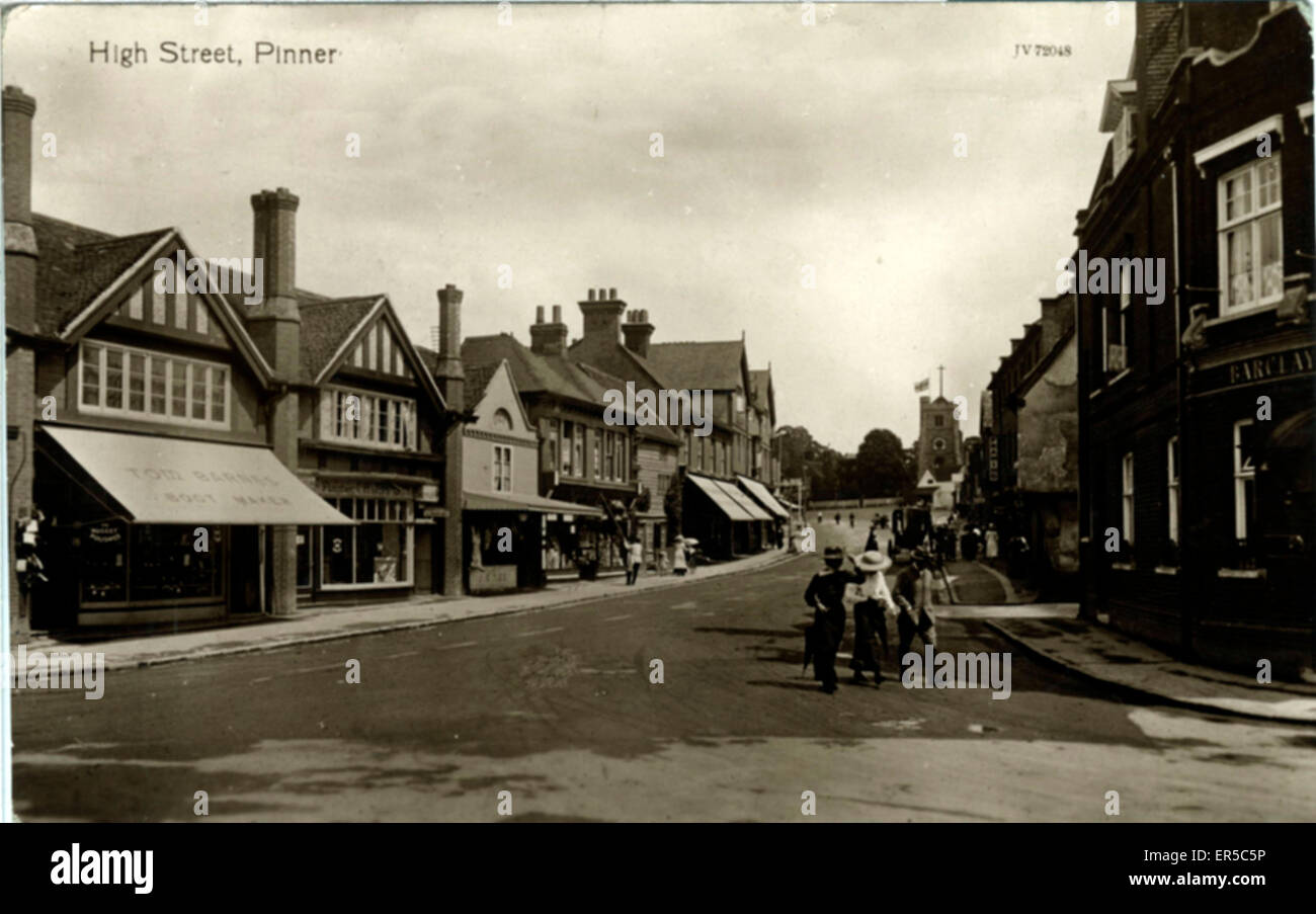 High Street, Pinner, London, near Harrow, County of London, England