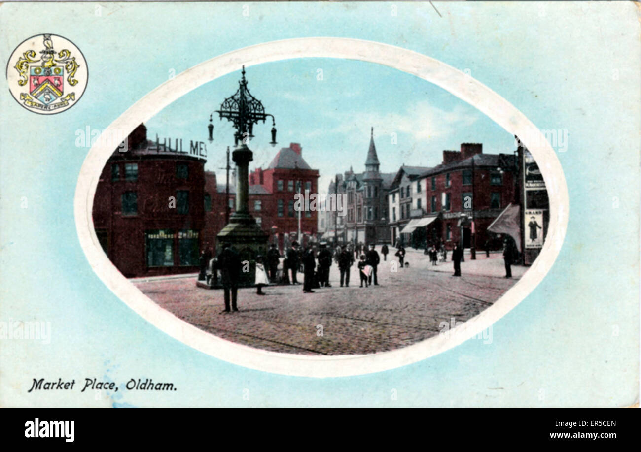 Marketplace, Oldham, Lancashire, England. 1900s Stock Photo Alamy