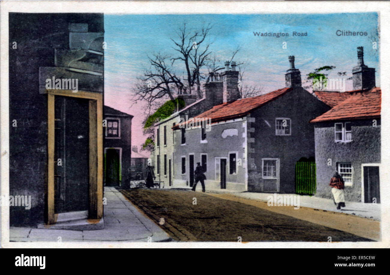Waddington Road, Clitheroe, near Whalley, Lancashire, England. 1900s
