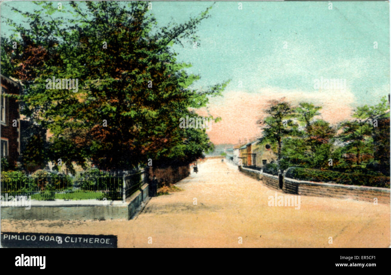 Pimlico Road, Clitheroe, near Whalley, Lancashire, England. 1900s Stock