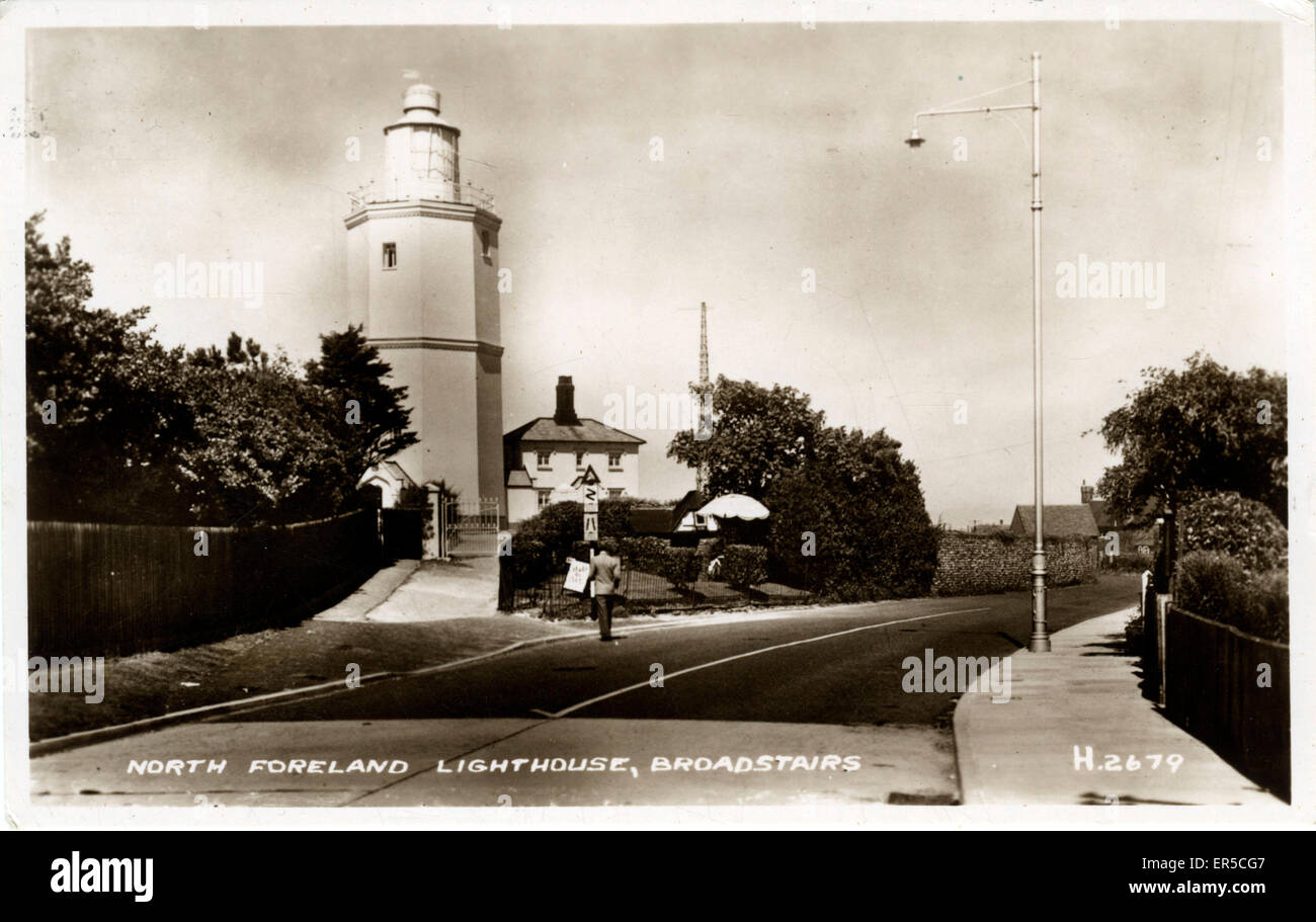 North Foreland Lighthouse, Broadstairs, near Margate, Kent, England.  1930s Stock Photo