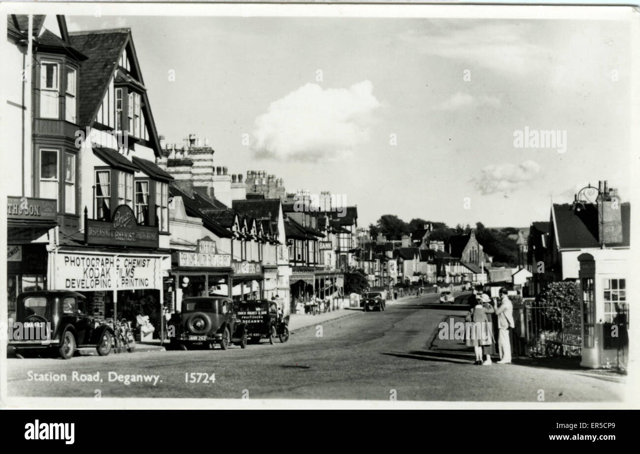 Station Road, Deganwy, Gwynedd Stock Photo Alamy
