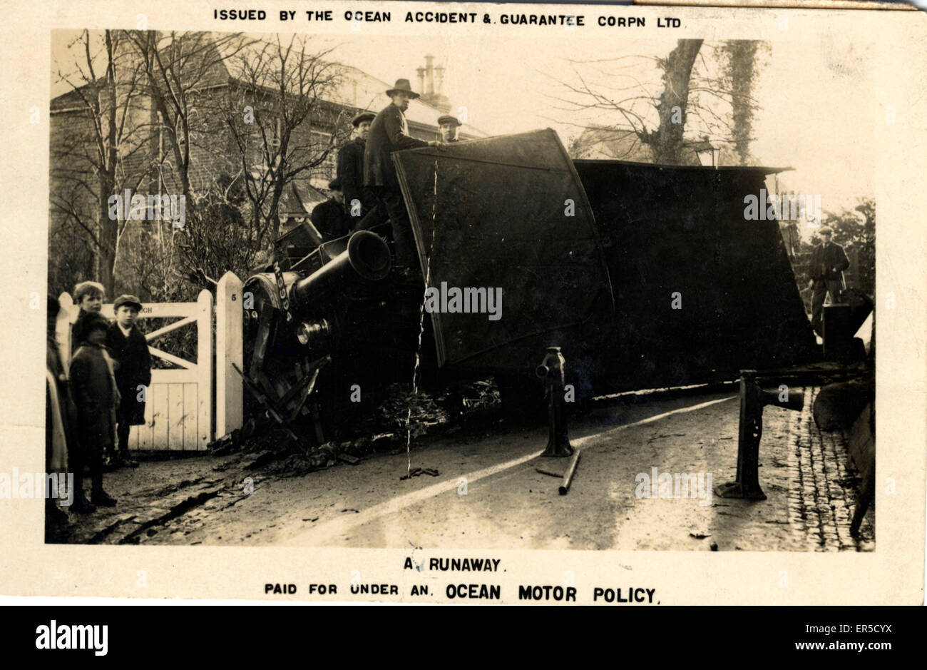 Steam Wagon Accident Crash Stock Photo Alamy